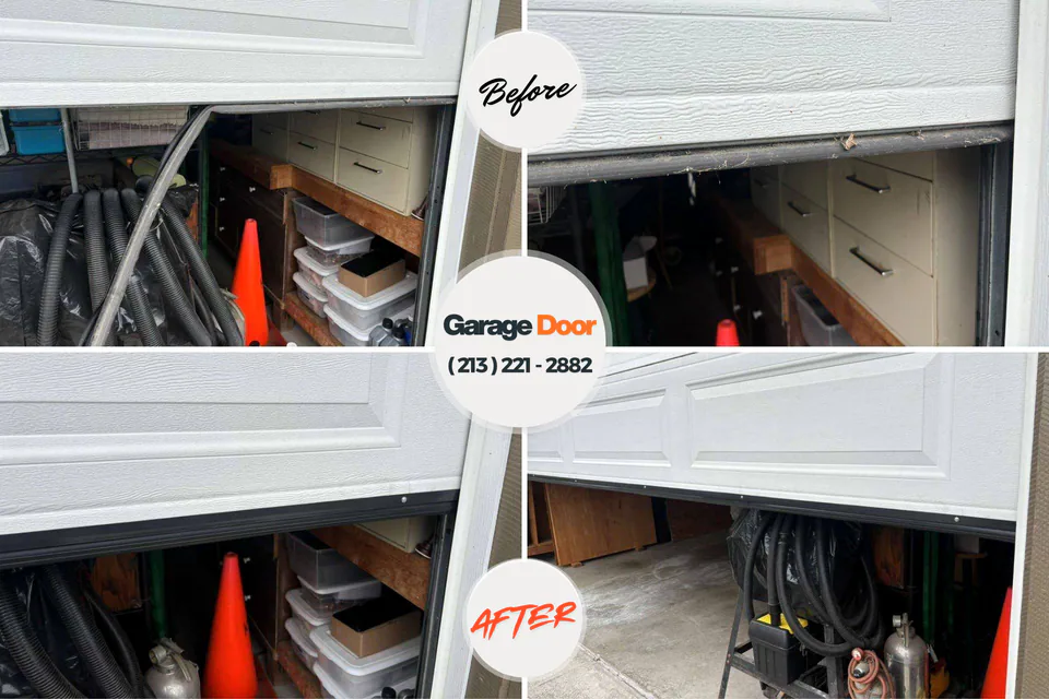 Before and after: garage door repair Selbyville, DE
